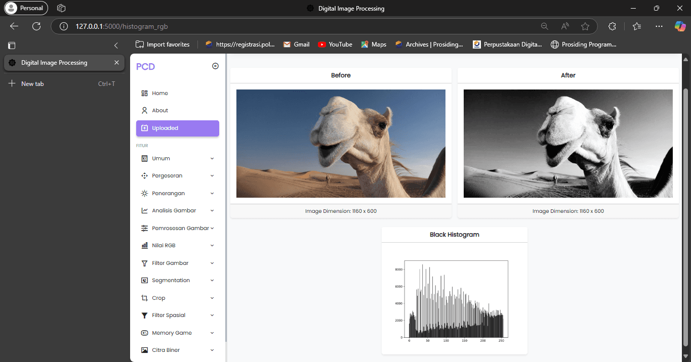 Digital Image Processing Web App