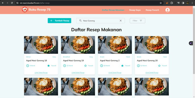 Recipe Book Application
